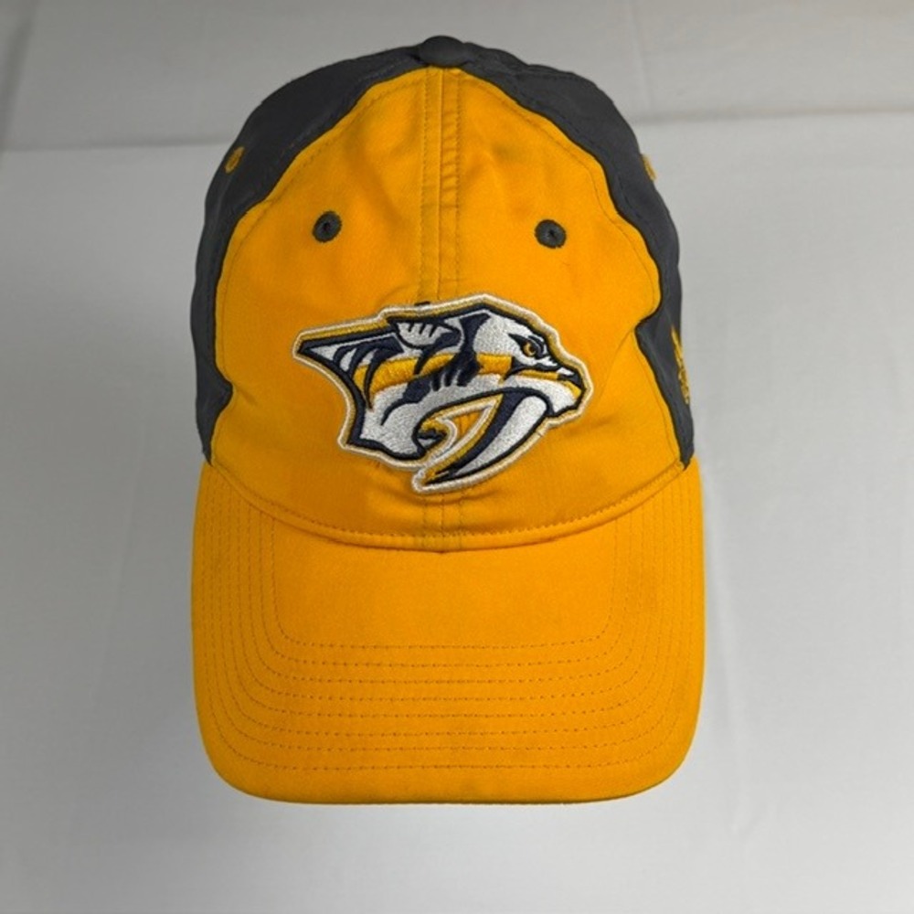 Adidas Nashville Predators NHL Hat Mens SM Gold Grey Embroidered Cap FI1192
